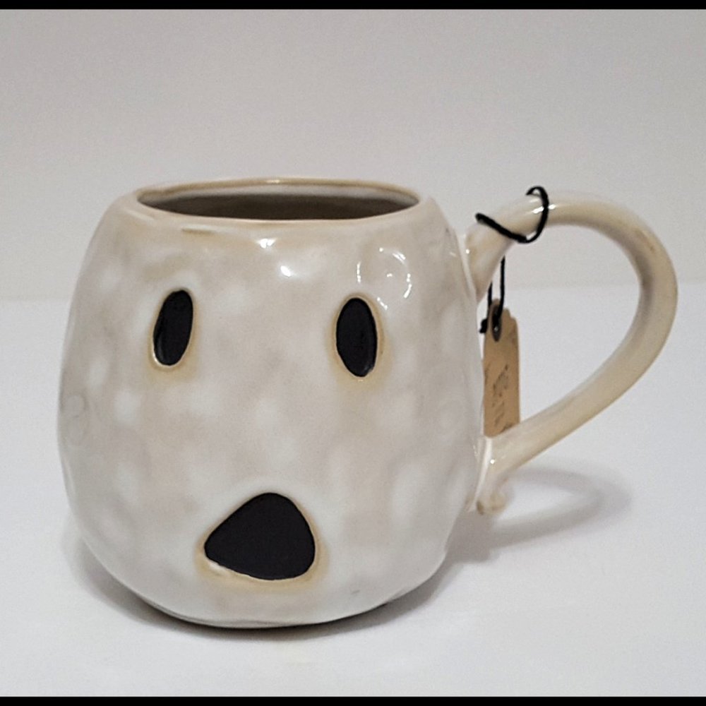NEW RARE Spooky Season Stoneware Ghost Mug 17 OZ